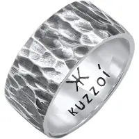 KUZZOI Ring sort / sølv