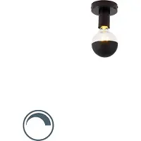 QAZQA Design loftslampe sort med G95 reflektor sort - Facile