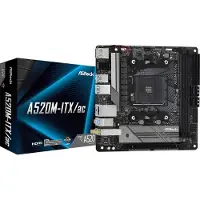 Asrock A520M-ITX/ac - Bundkort - mini ITX - Socket AM4 - AMD A520 Chipset - USB-C Gen1, USB 3.2 Gen 1 - Gigabit LAN, Wi-Fi, Bluetooth - onboard grafik (CPU påkrævet) - HD Audio (8-kanaler)