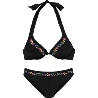 Buffalo Bikini 'Flori' blandingsfarvet / sort
