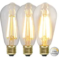 Star Trading Edison Pære 3-trins dæmpbar E27 LED 7W 2100K 700 lumen