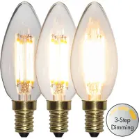 Star Trading Kertepære 3-trins dæmpbar E14 LED 4W 2100K 400 lumen