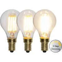 Star Trading Kuglepære 3-trins dæmpbar E14 LED 4W 2100K 400 lumen