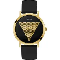 GUESS Analogt ur 'Imprint' guld / sort