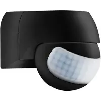 ESYLUX MD 180 Basic, Væg, Sort, IP44, 2,5 m, 3 m, 180°
