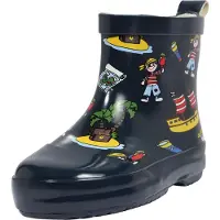 Playshoes Gummistøvler mørkeblå / brun / gul / rød