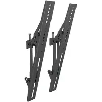 Multibrackets M Pro Series - Monteringssæt (vippearm) - aluminium, stål - sort - skinnemontering (pakke med 2)