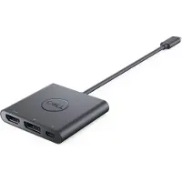 Dell Adapter USB-C to HDMI/DP with Power Pass-Through - Videoadapter - USB-C han til HDMI, DisplayPort, USB-C (kun strøm) hun - 18 cm - 4K support, strømgennemløb