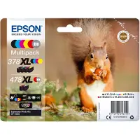 Epson 378XL / 478XL Multipack 6-Pack Ink (Grey Black Yellow Cyan Magenta Red)