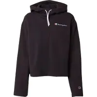 Champion Fashion Hættetrøje - Crop - Sort m. Logo - - 18-20 år - Hættetrøje