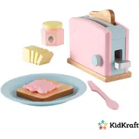 Kidkraft Pastel Toaster Set, Pige, Flerfarvet, 70 mm, 180 mm, 160 mm, 1 kg