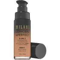 Milani Cosmetic Conceal + Perfect 2-In-1 Fondation + Concealer Flydende foundation 30 ml Nr. 08A1 - Rich Sand