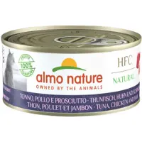 Almo Nature HFC Natural med tun, kylling og skinke vådfoder til katte (150 g)