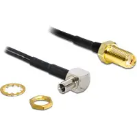 DeLOCK antenneadapter, TS-9 han vinklet 90 grader til SMA hun ret,