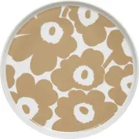 Marimekko Unikko tallerken beige/hvid Ø25 cm