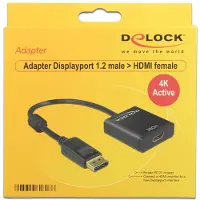 DeLOCK Displayport Til Hdmi M/f 4k Adapter 20 Cm