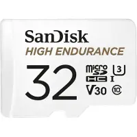 SanDisk High Endurance - Flashhukommelseskort (microSDHC til SD adapter inkluderet) - 32 GB - Video Class V30 / UHS-I U3 / Class10 - microSDHC UHS-I