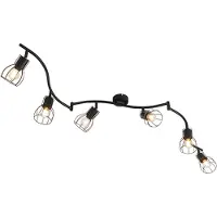 QAZQA Moderne loftspotlys sort 145 cm 6-lys - Botu