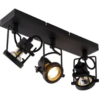 QAZQA Industriel spotlight sort 3-lys - Suplux
