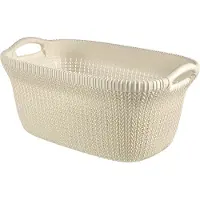 Curver vasketøjspose strik, cremehvid, 40 l