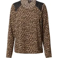 Vero Moda Shirts 'SERENA' creme / brun / sort