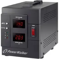 BlueWalker PowerWalker AVR 2000/SIV - Automatisk strømregulator - AC 230 V - 1600 Watt - 2000 VA - output-stikforbindelser: 2 - sort