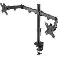 Deltaco Dual Monitor Desk Mount for 13"-32" screens - Sort