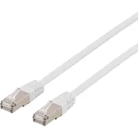 Deltaco - Patchkabel - RJ-45 (han) til RJ-45 (han) - 15 m - foldet uskærmet snoet par (F/UTP) - CAT 6a - halogenfri, formet - hvid