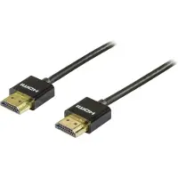 Deltaco tynd HDMI-kabel, 1m, sort