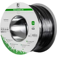 Deltaco U/UTP Cat6 installation cable, for outdoor use, 100m, black