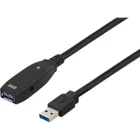 Deltaco USB3-1000 - USB forlængerkabel - USB Type A (hun) til USB Type A (han) - 2 m - aktiv - sort