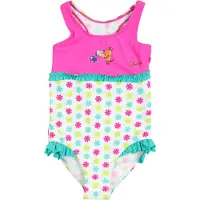 Playshoes Badedragt 'DIE MAUS' gul / jade / fuchsia / hvid