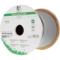 Deltaco S/FTP installationskabel Cat7, LSZH, 100m, grå