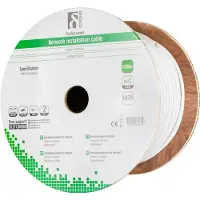 Deltaco S/FTP installationskabel Cat7, LSZH, 100m, hvid