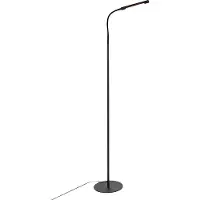 QAZQA Design gulvlampe sort inkl. LED med touch-dæmper - Palka