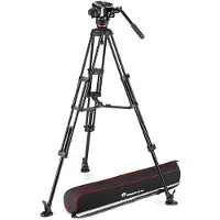 Manfrotto 504x Kuglehoved Og Dobbelt Aluminiumstativ Og Central Stabilisator