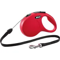 Flexi New Classic snor S, 8M, 12KG, rød