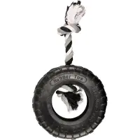 Flamingo Gladiator Rubber Tire & Rope Hunde Legetøj