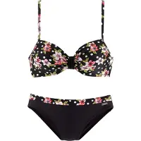 LASCANA Bikini grøn / lyserød / rød / sort