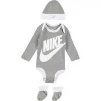 Nike Gaveæske - Futter/Hue/Body l/æ - Gårmeleret/Hvid - - 0-6 mdr - Body L/Æ