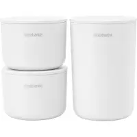 Brabantia ReNew opbevaringskrukker 3-pak Hvid