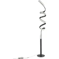 QAZQA Design gulvlampe sort inkl. LED og lysdæmper - Twisted