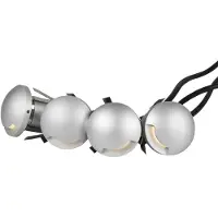 SOLAR PLUS Steplight Garden Kit, trappetrinsarmatur, 4×3lm, 4,5W, IP67. Trafo og kabler medfølger.