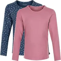 Minymo Bluse - 2-pak - Mesa Rose/New Navy - - 1½ år (86) - Bluse