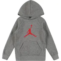 Jordan Hættetrøje - Jumpman Logo - Gråmeleret m. Rød - - 3-4 år (98-104) - Hættetrøje