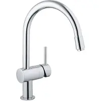 GROHE Minta køk.bat. M.udtræk - med C-tud. 1-grebs. fork. 32918 000 32918000