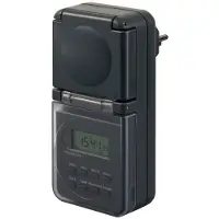 Brennenstuhl digitalt ugeur IP44, LCD-display, antracit
