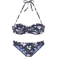 LASCANA Bikini navy / lys pink / hvid