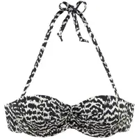 LASCANA Bikinioverdel 'Clara' beige / sort