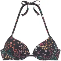 s.Oliver Bikinioverdel 'Milly' smaragd / lyselilla / pink / sort